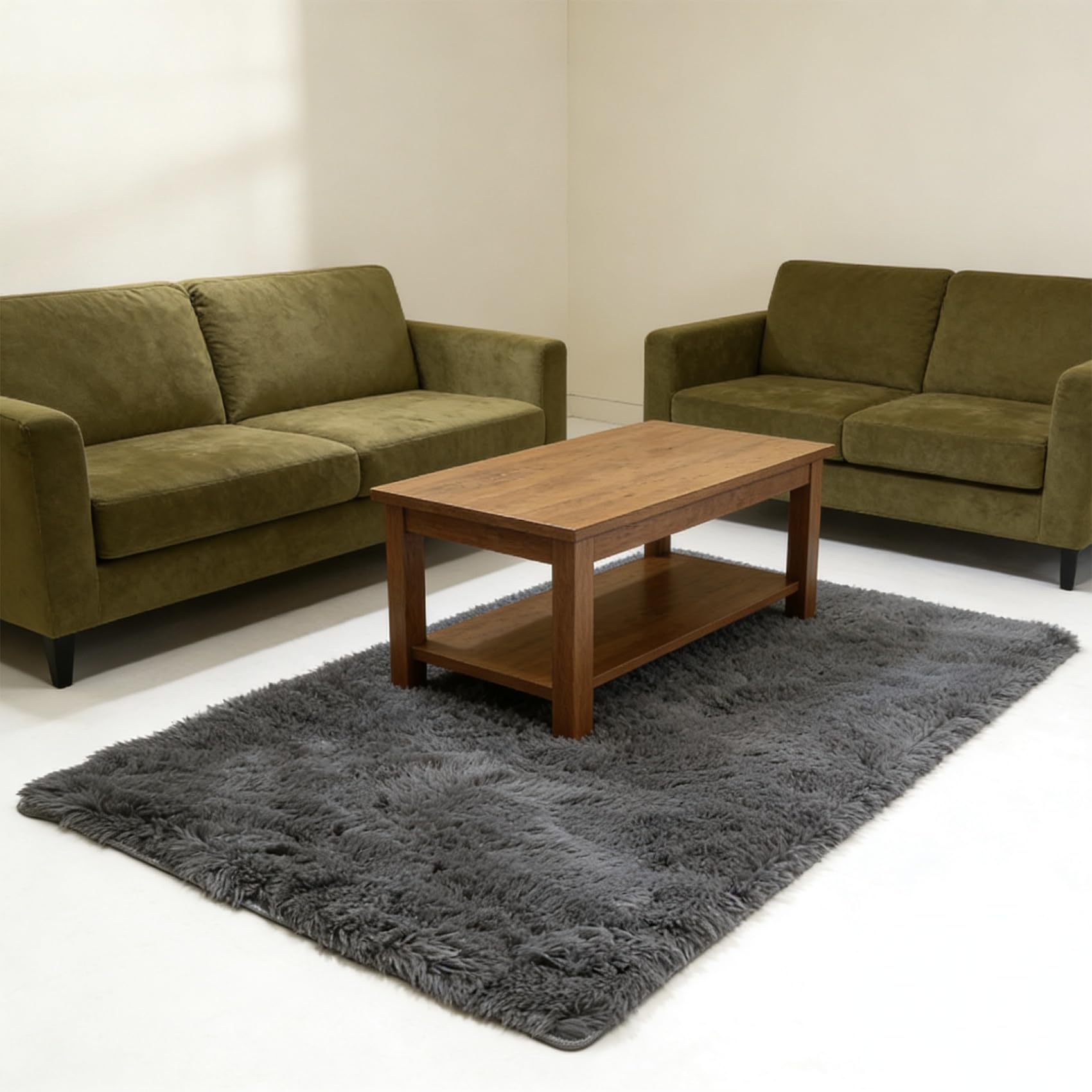 Dywany Do Salonu 195 x 225 cm Antypoślizgowy, Miękki, Elegancki, Łatwy Do Czyszczenia, Nie Gubi Włosia, Zmywalny Dywan Do Sypialni Do Sypialni, Salonu, Kuchni, Korytarza, Szary