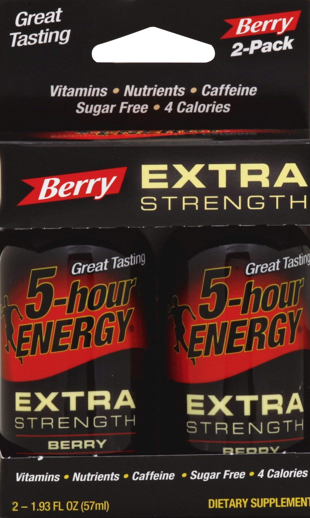 5-Hour Energy Extra Strength Supplement, Berry, (2 pack)