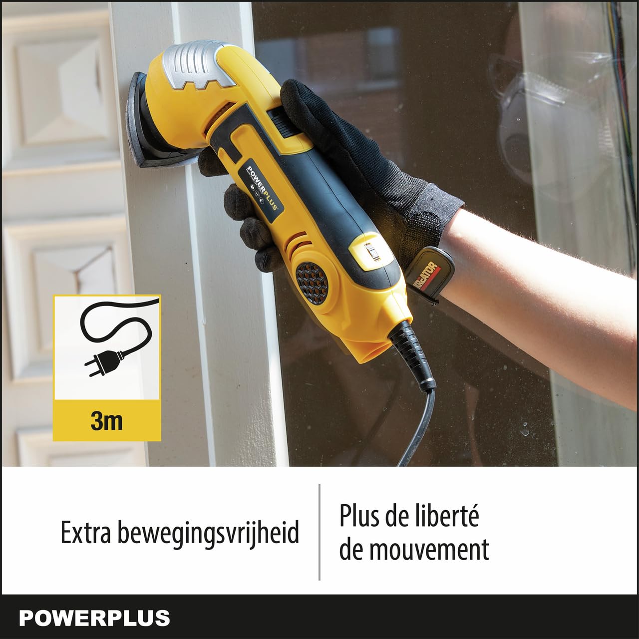 POWERPLUS POWX0490 - Levigatrice triangolare 300 W