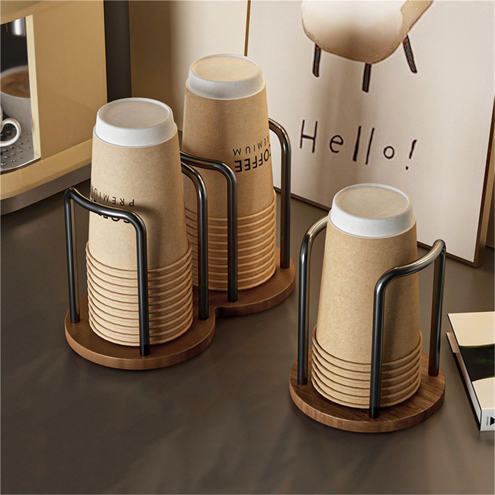 Portavasos De Madera Para Vaso De Papel