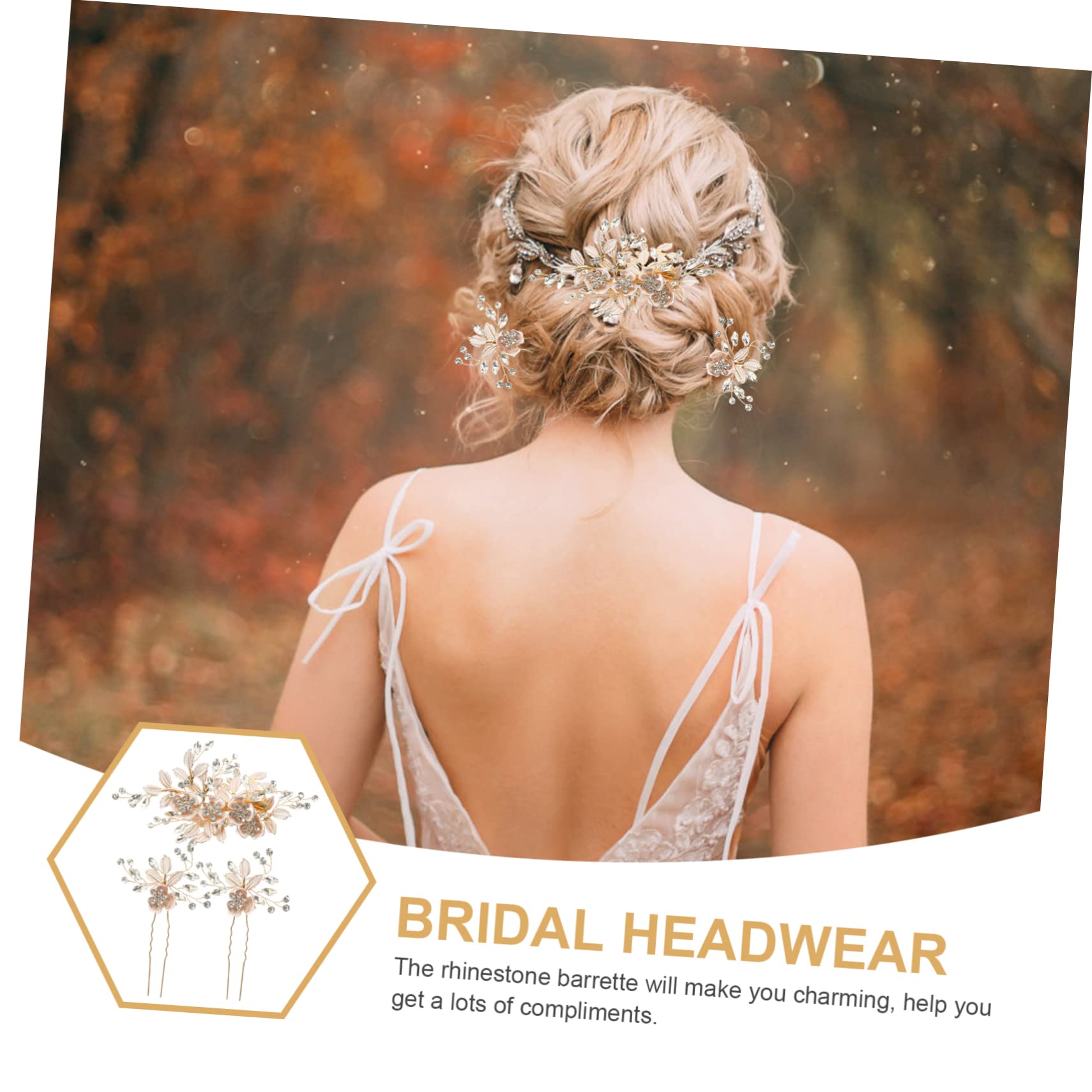minkissy 3sets Accessori Per Sposa Fermagli Per Con Fiori e Perle Eleganti Gioielli Per Matrimonio Perfetti Per Cerimonie e Occasioni Speciali