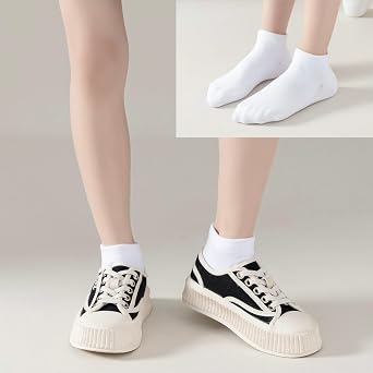 Girls Seamless Socks Low Cut Ankle Socks Boys Kids No Show White Cotton Sock
