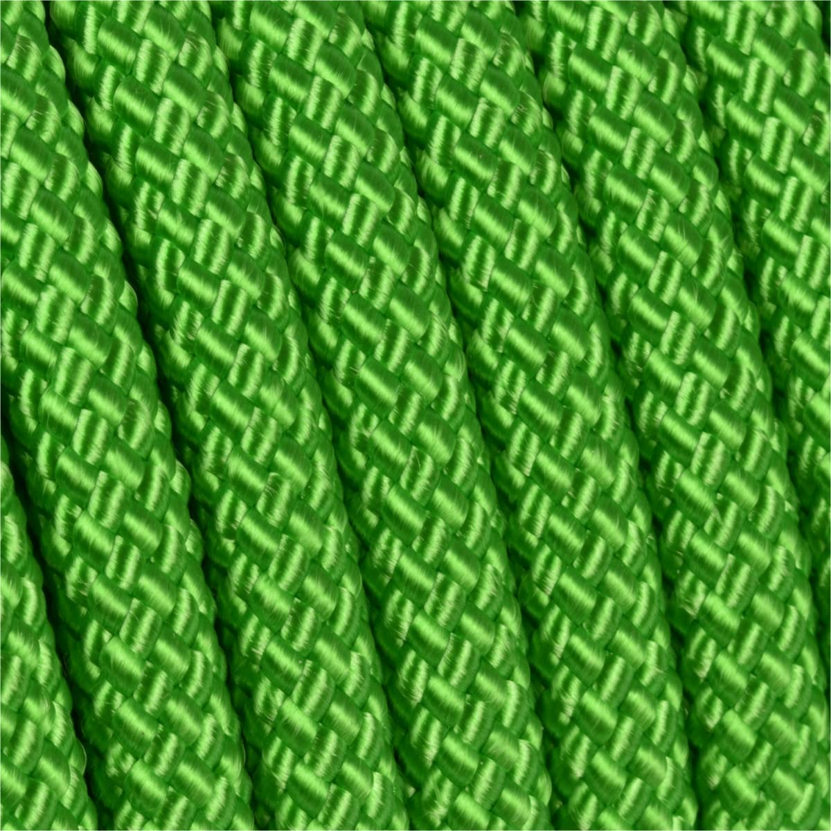 Corderie Italiane 006087458 Doppia treccia skipper alta tenacità, verde flu, 6 mm - 50 metri