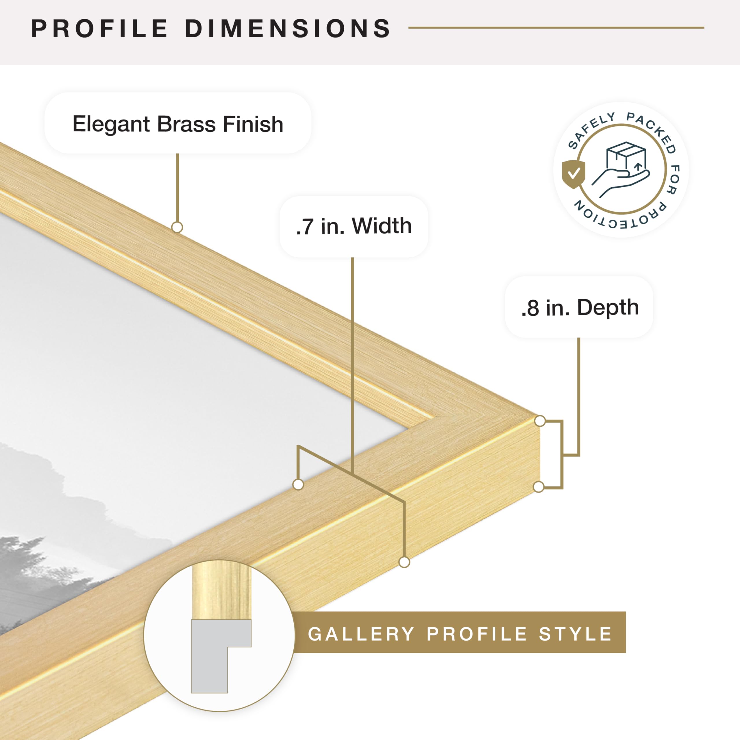 MCS, Brass Gallery Foundation - Cornice per poster, 40 x 50 cm, 40 x 50 cm