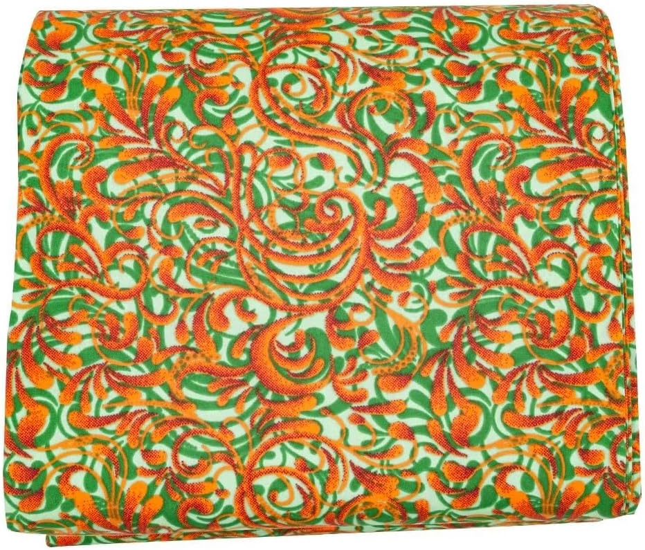 African Fabric 6 Yards Polyester Kente Print Wax Cloth Ankara Crafts Fabric
