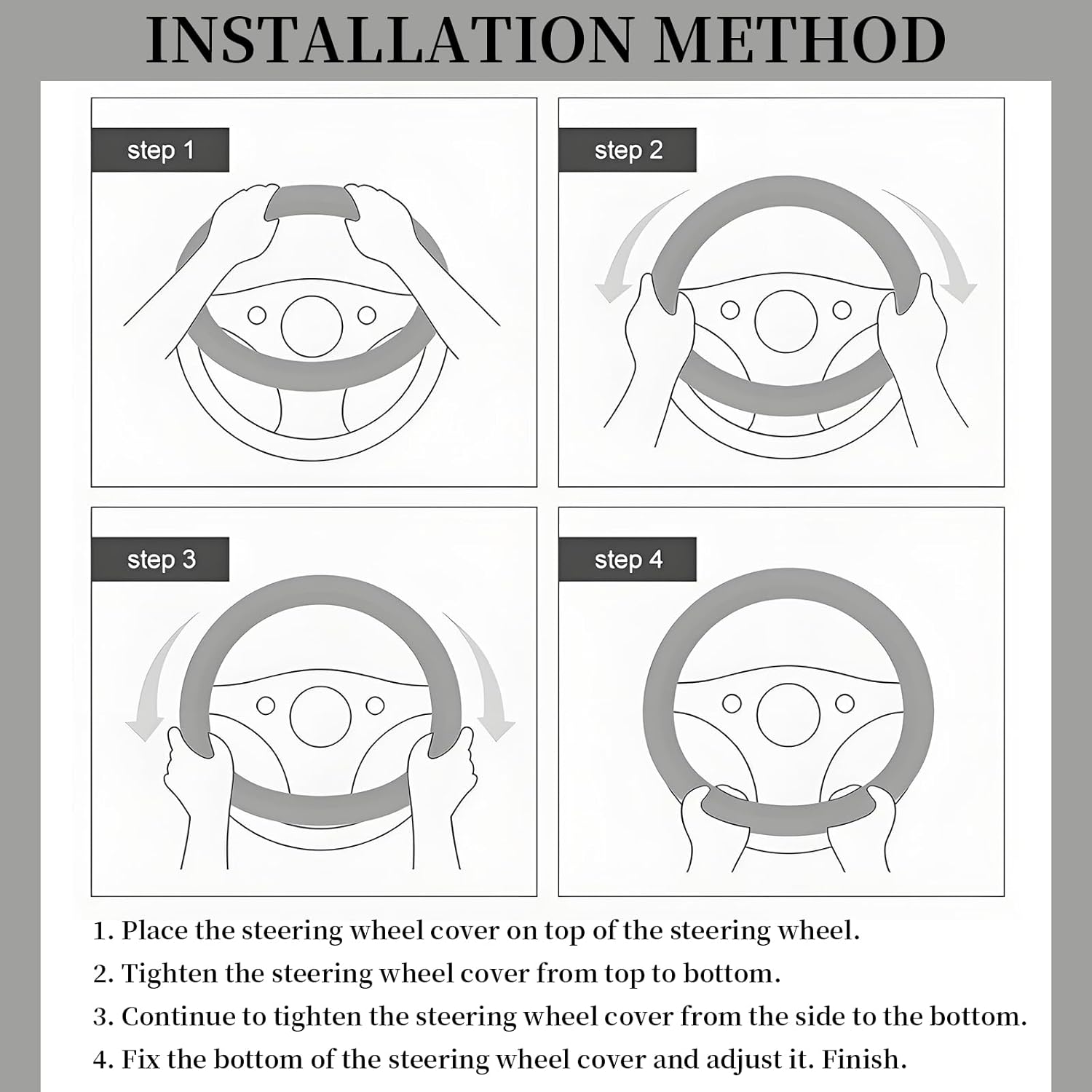 Car Steering Wheel Cover, Universal 15 Inch Non-Slip Breathable Neoprene Elastic Steering Wheel Protector, Cute Car Accessories for Women Men Fit Auto, Suvs Luxury Boho Flowers - Image 3