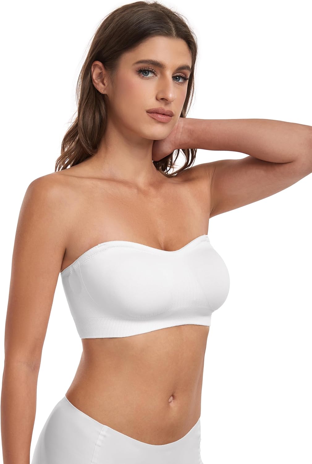 Strapless Bra for Women-Convertible Comfort Bandeau Bra with Non-Slip Silicone,Seamless Wirefree Padded Bralette - Image 6