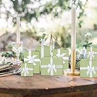 Vista 7 de Whaline 100 hojas de papel de seda verde salvia a granel, papel de regalo verde sauce, papel de regalo para manualidades, papel de seda verde