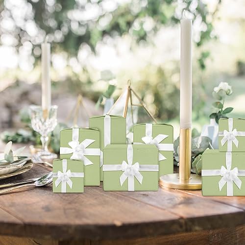 Miniatura 7 de Whaline 100 hojas de papel de seda verde salvia a granel, papel de regalo verde sauce, papel de regalo para manualidades, papel de seda verde para