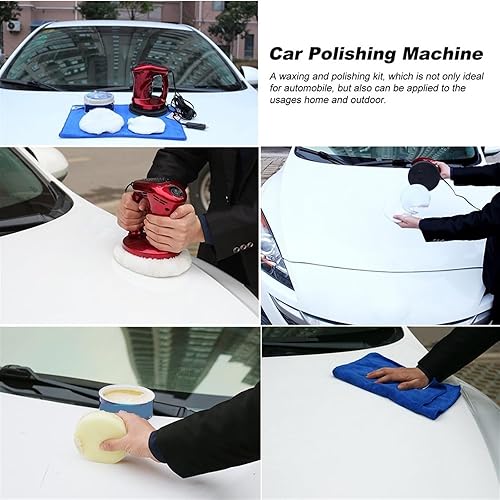 Miniatura 2 de Lijadora eléctrica 12 V 80 W portátil auto vehículo pulidor coche máquina pulidora encerada cera limpiador kit de herramientas de pulido eficiente