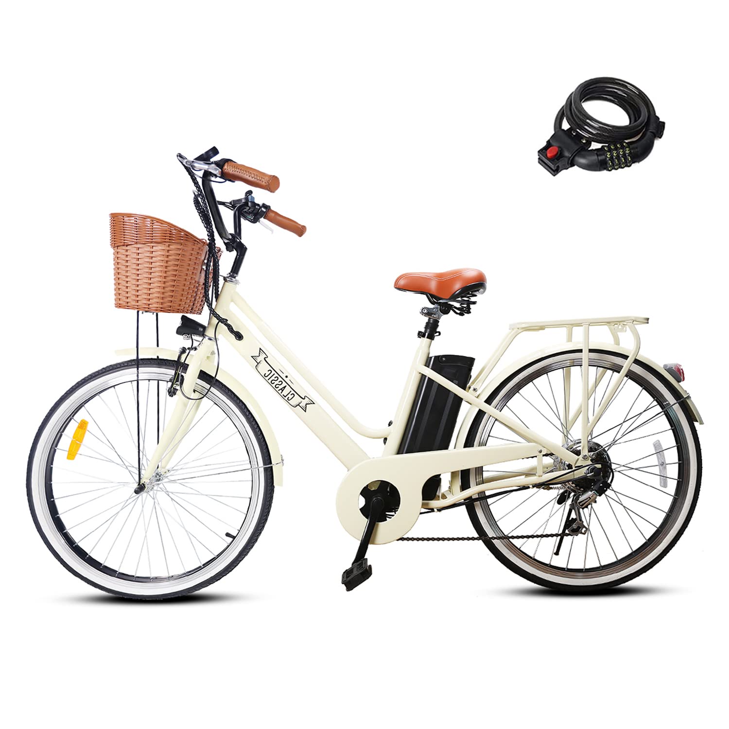 NAKTO 350W Electric Bike 26" Commuting EBike 6 Speed Electric Bikes