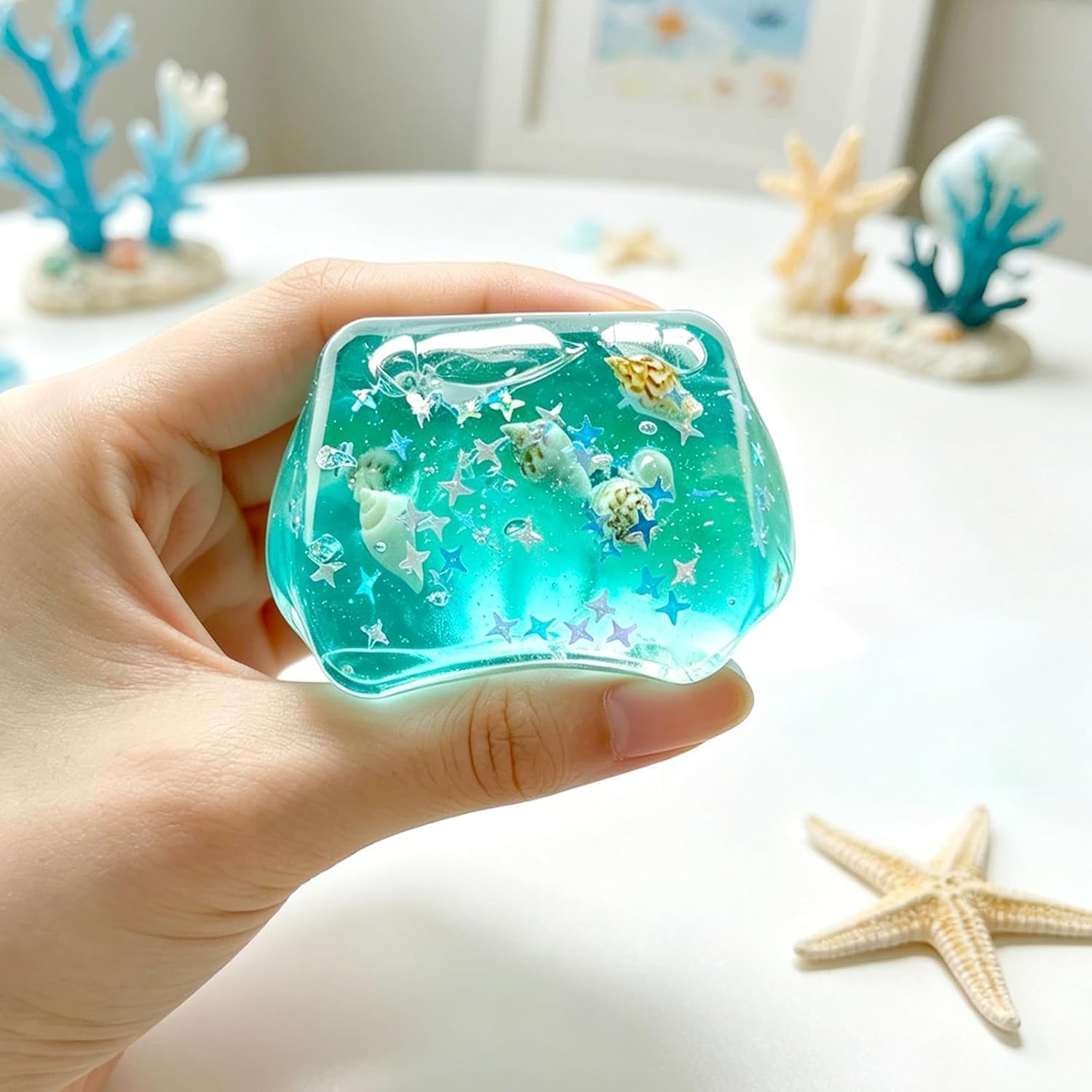 Ocean Ice Cube Squishy - Stress Relief Toy -4