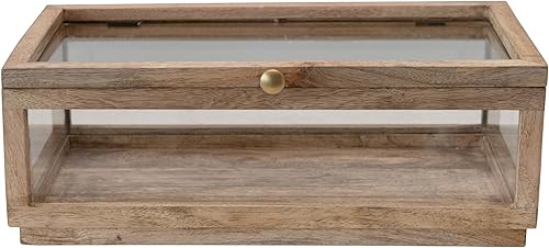 Miniatura 9 de Mango Wood & Glass Display Box with Lid