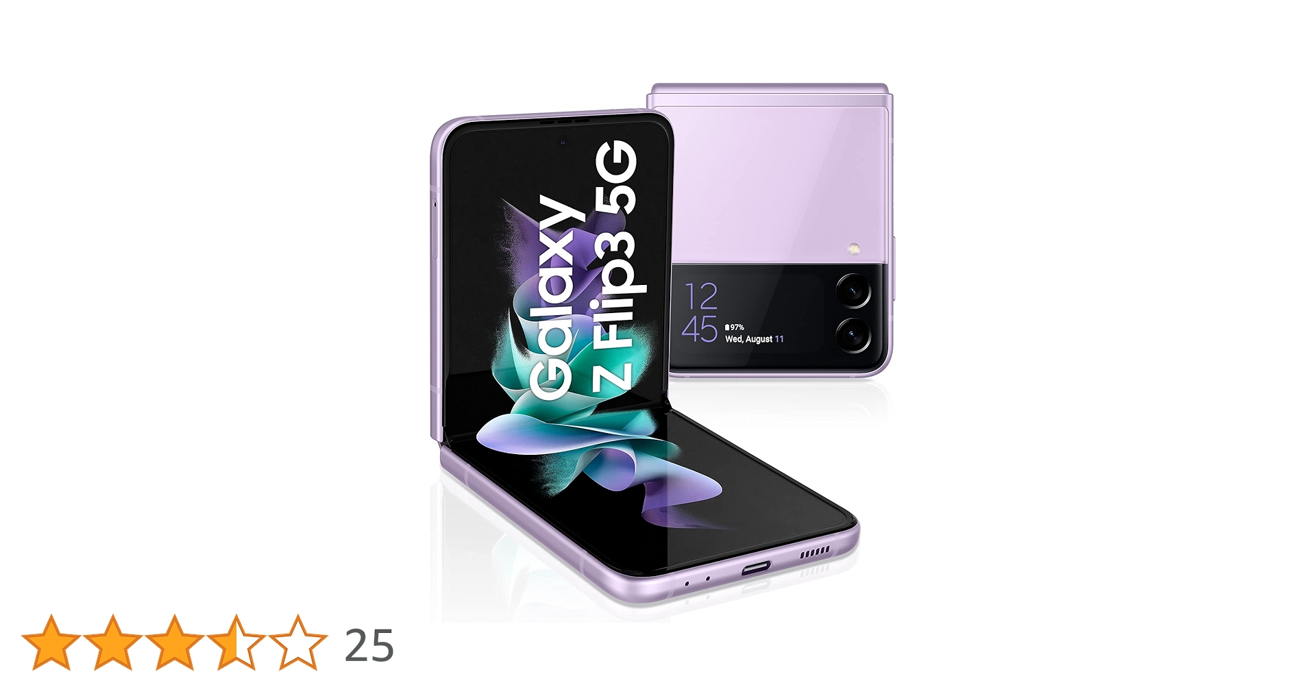 Samsung Galaxy Z Flip3 5G (Lavender, 8GB RAM, 128GB Storage) with
