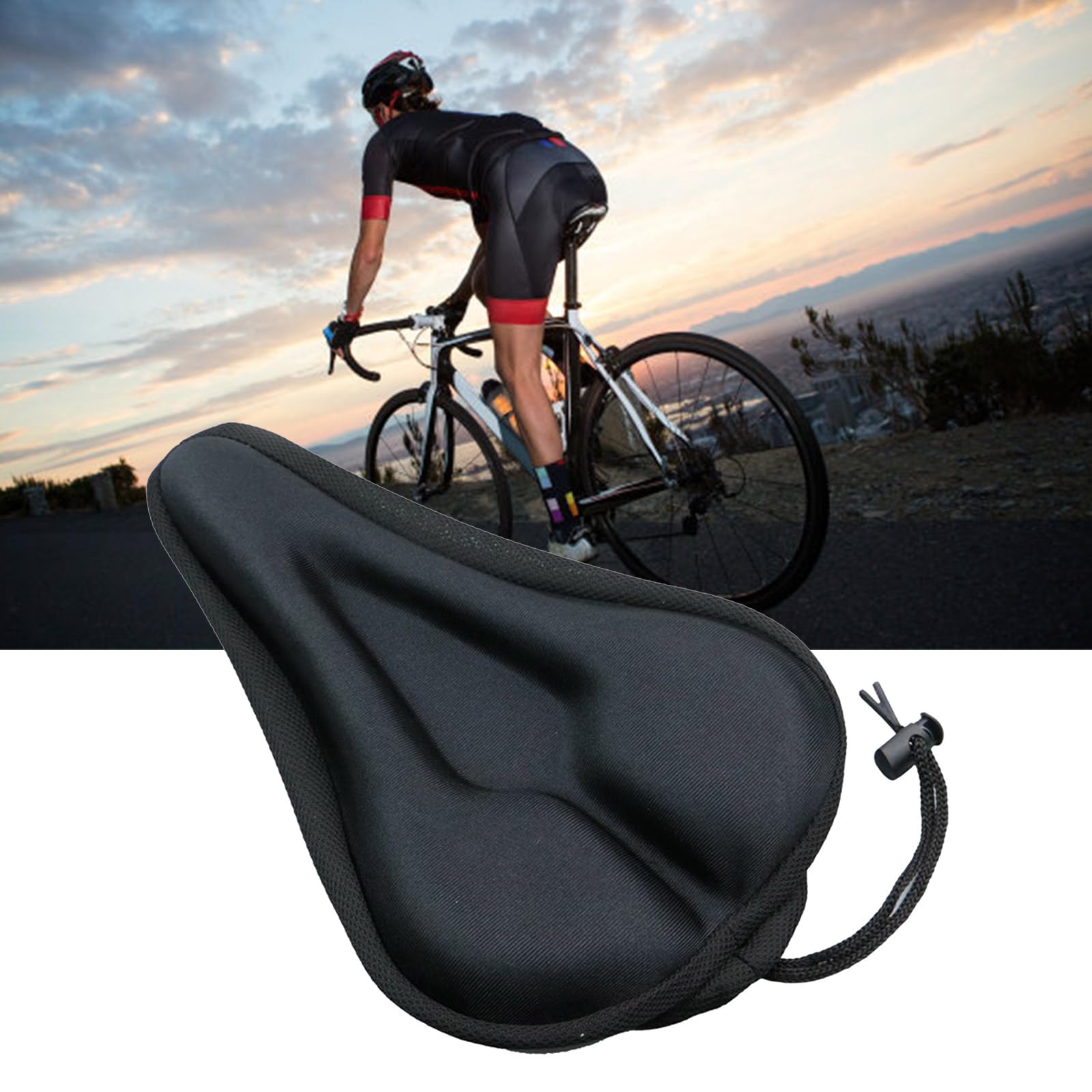 Coprisella per bici imbottito in gel, confortevole, antiscivolo, imbottito