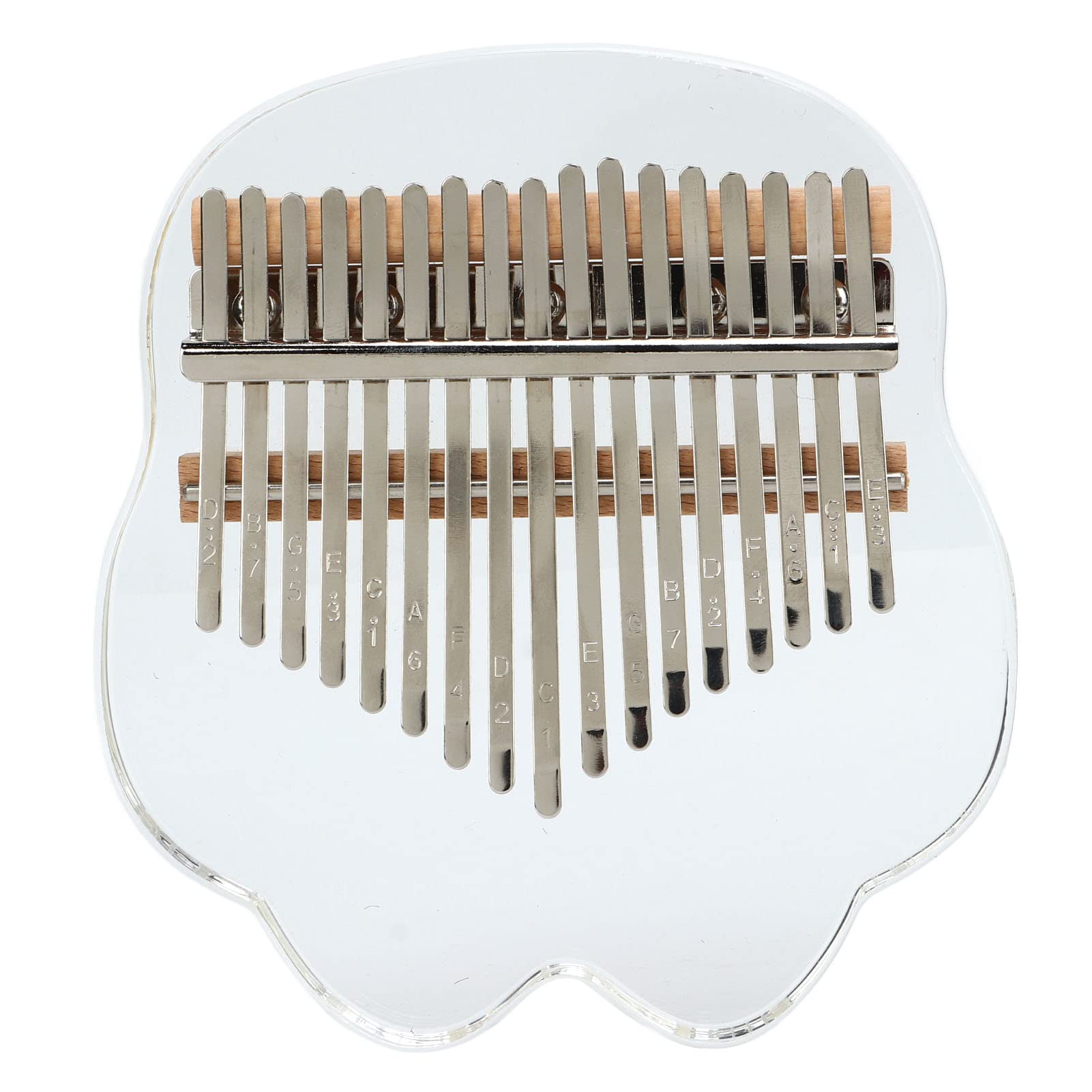 Kalimba 17-klawiszowy fortepian |Przezroczysty akryl i stal nierdzewna |Przenośne pianino palcowe dla początkujących/młodych/dorosłych |Ergonomiczne klawisze, dostrojone pod