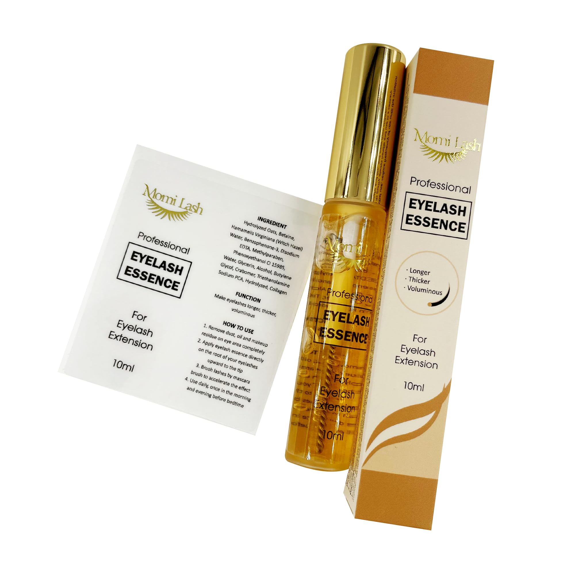 Eyelash Growth Serum, Natural Eyelash Serum for Longer, Thicker and Stronger Eyelashes, Eyelash Care Applicator, Protection and Care (5ML)