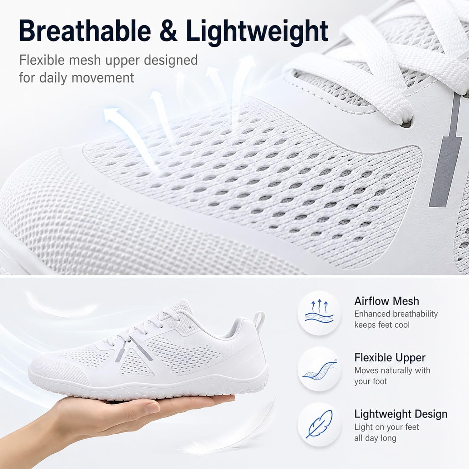 Men's Barefoot Shoes, Wide Toe, Zero Drop