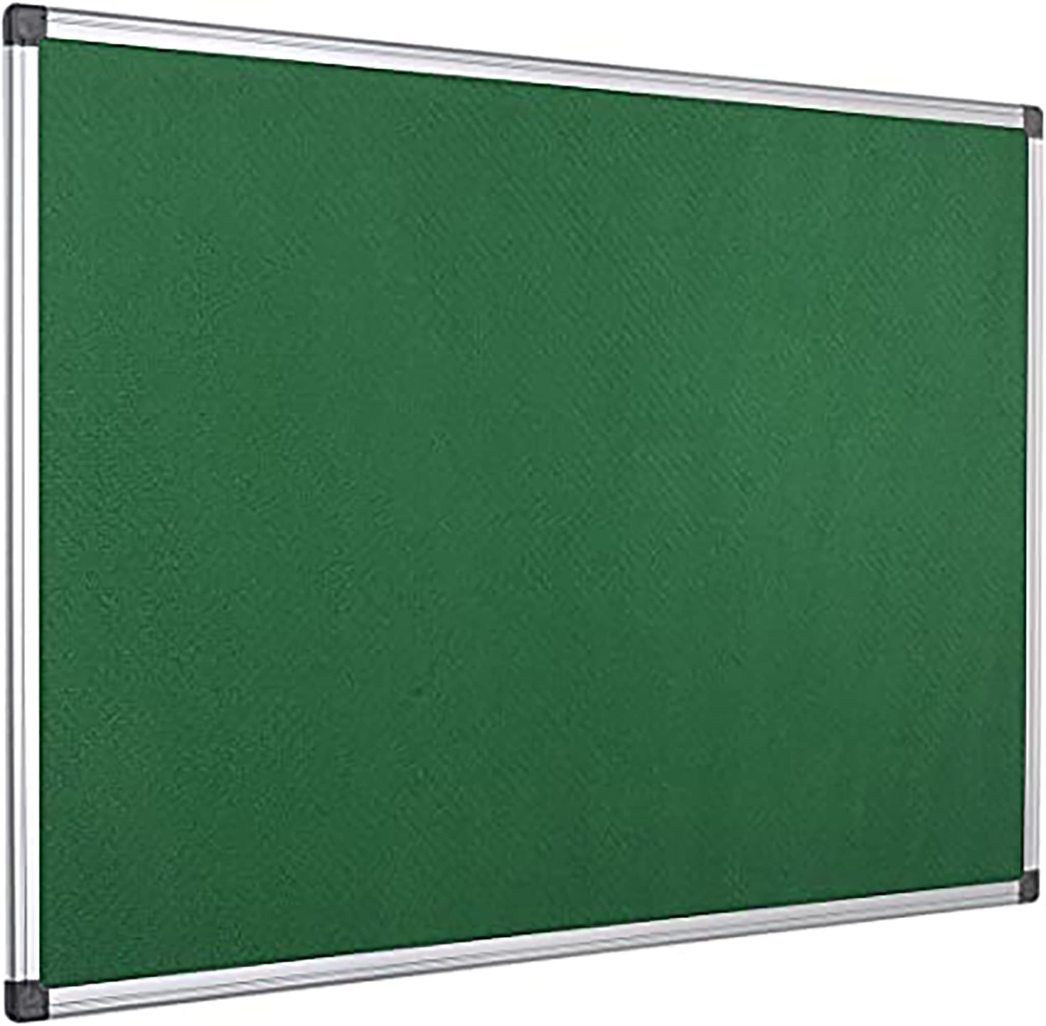 KAV 900 x 600mm Aluminium Frame Notice Pin Board - Felt Notice Board Bulletin Frame for Office, School, Bedroom, Memo, and Home (Green)