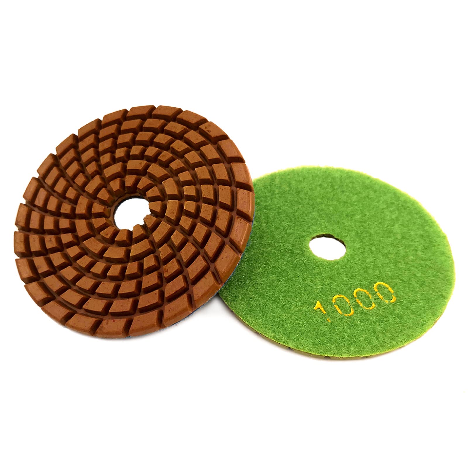 7 Uds. Almohadillas Para Pulir Diamantes De 4 Pulgadas De Espesor 4mm Almohadilla Para Pulir Suelos De Hormigón De Diamante Húmedo Para Discos De Molienda De Piedra De Mármol,Granos 50