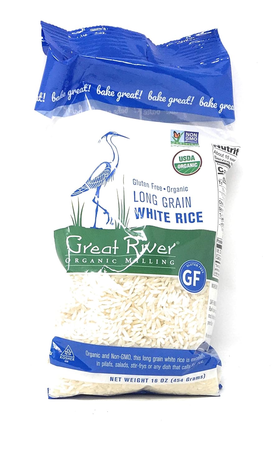 Great River Milling Organic Whole Long Grain White Rice, 16 OZ