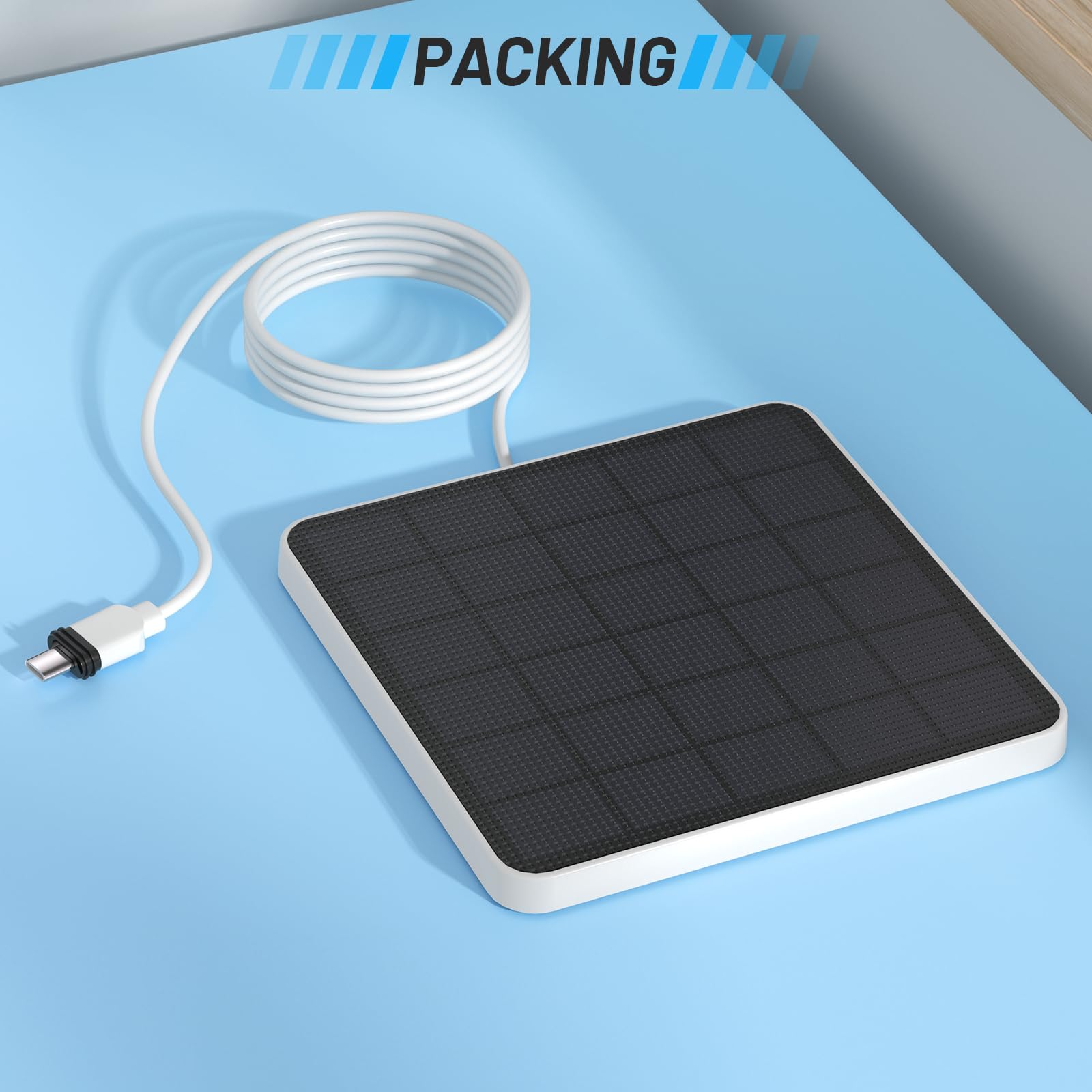 Caricatore per pannello solare da 4 W compatibile con WYZE Solar Cam Pan, sostituisce il pannello solare originale da 1,5 W, mantiene la tua telecamera solare WYZE alimentata continuamente, IP65