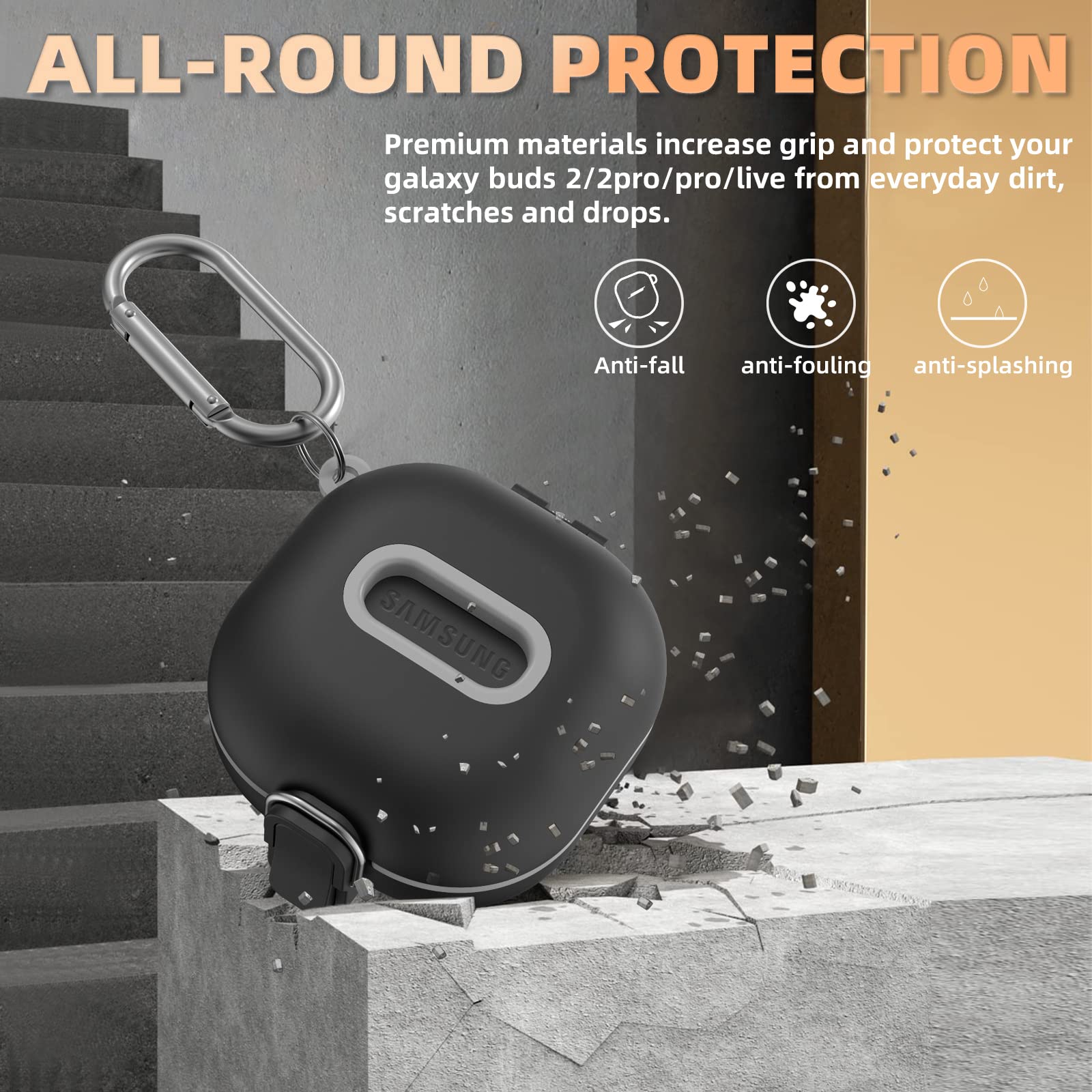 Amazon.com: Secure Lock Case for Samsung Galaxy Buds 2 Pro/ Buds 2