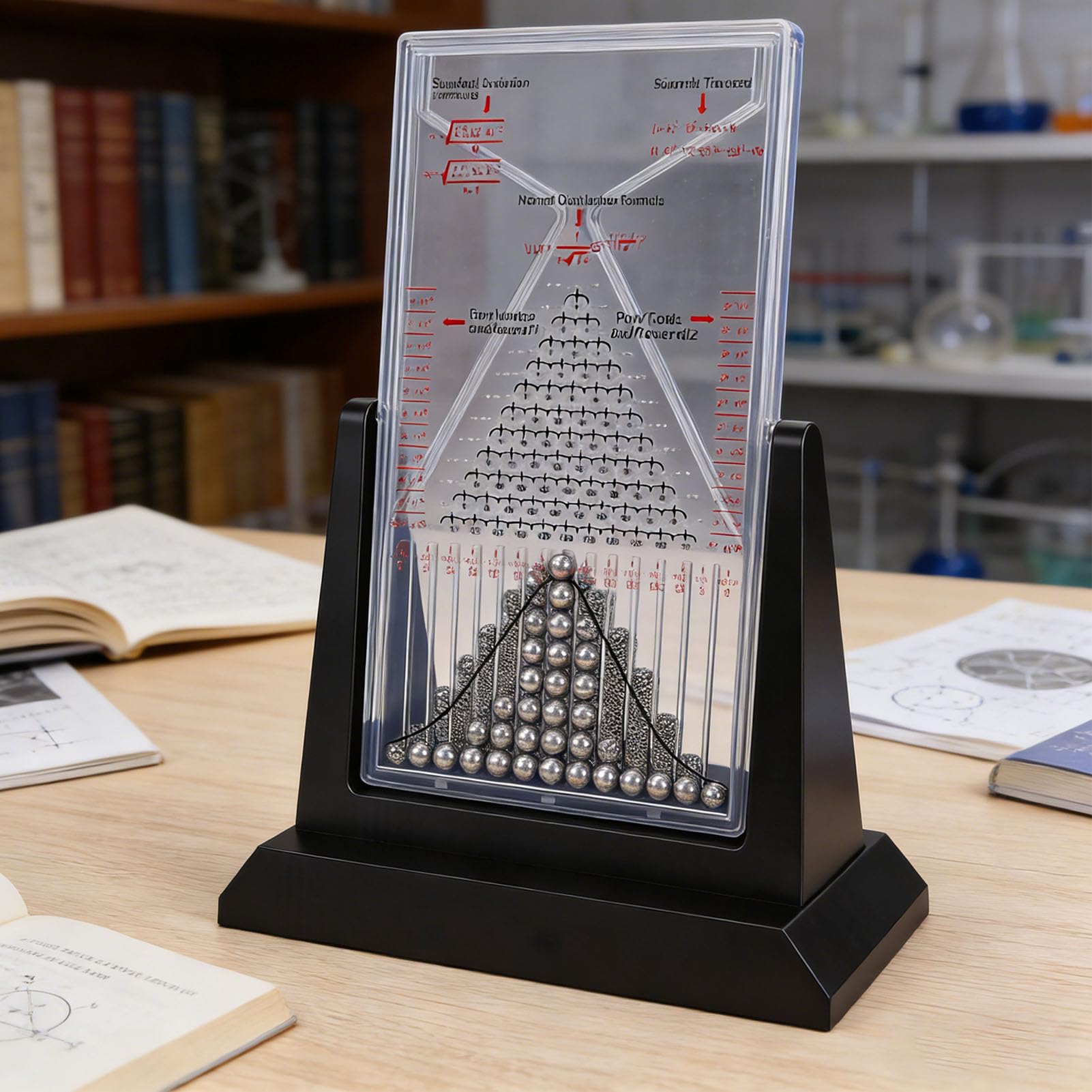 Giocattolo Educativo Modello di probabilità Galton Board per Studenti e Insegnanti Costruzione in Plastica 23x11x31 Cm
