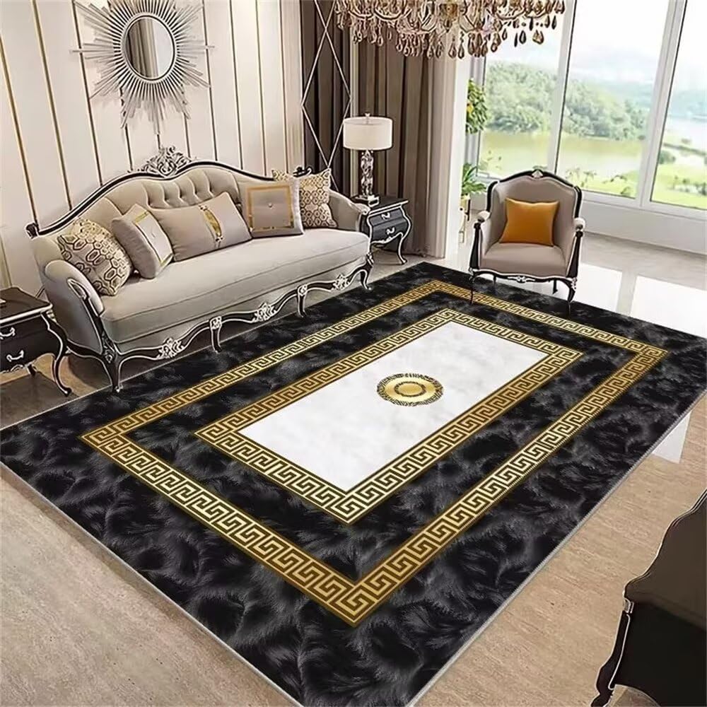 Tapis de chambre vintage gris noir floral idéal pour sublimer une descente de lit enfant