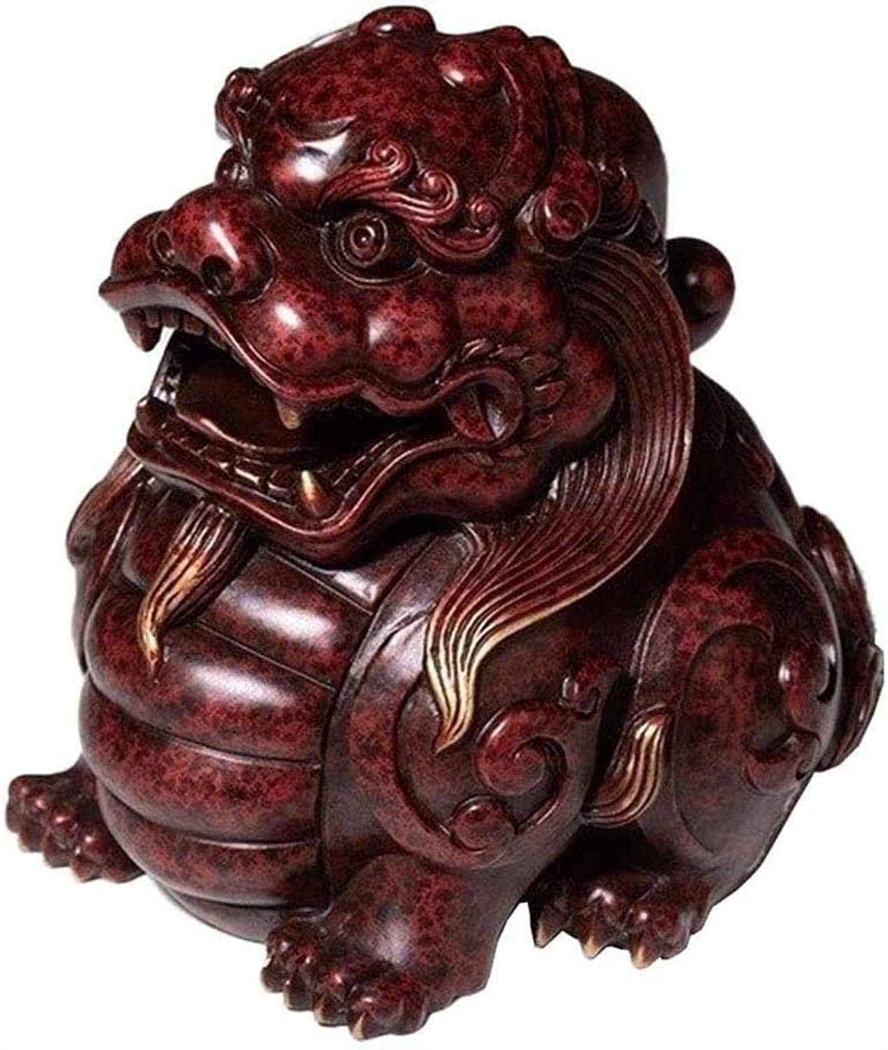 IUokLU Pixiu Statues Feng Shui Decoration Figure Home Decoration Statue Pure Brass For Home And Office Decor Attract Wealth And Good Luck Sculptures