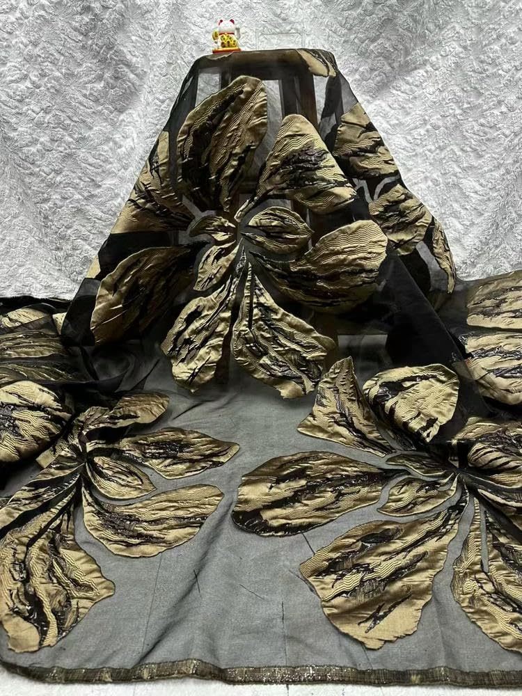 Afrykańska żakardowa brokatowa koronka tkanina organza koronkowa tkanina na imprezę sukienka materiał do szycia