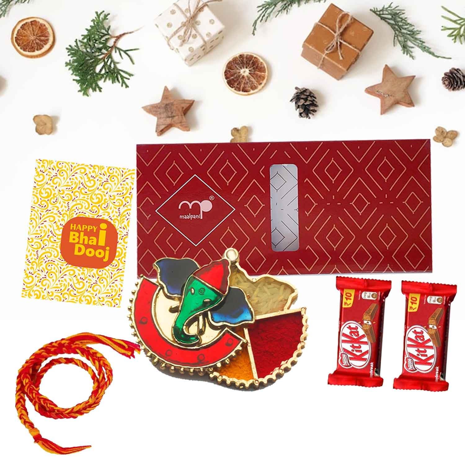 Maalpani Divine Kankavati with Chocolate | Wedding Day/Engagement/Diwali Festival/Bhai Dooj Gift | Diwali Gift Hamper (B07K4FDC28) Amazon Price History, Amazon Price Tracker