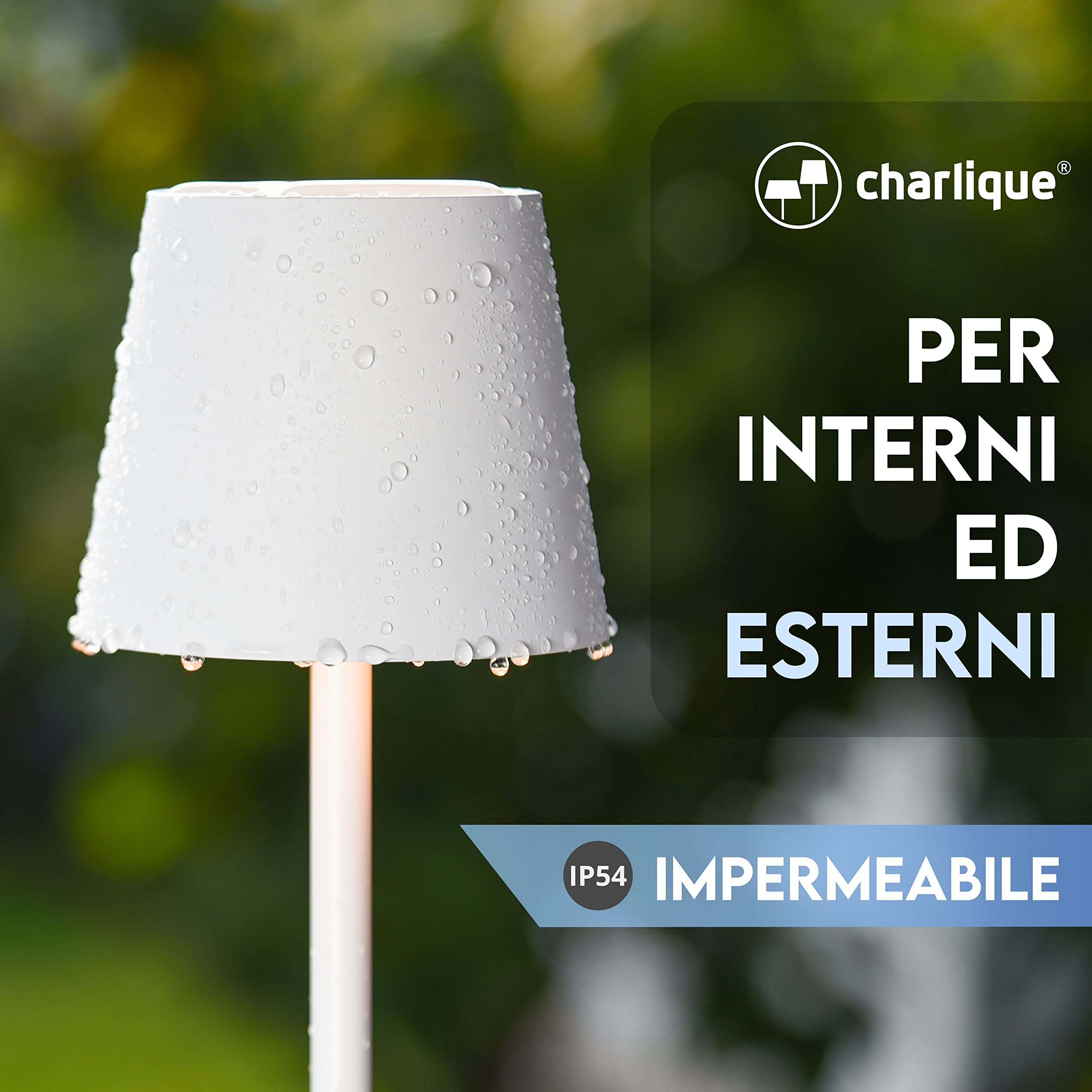 Lampada da tavolo a LED a batteria (2 pezzi, bianco) – Lampada da tavolo dimmerabile con USB, ricaricabile, luce calda, per interni ed esterni, altezza 38 cm, 100011