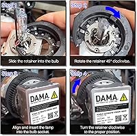 Vista 3 de DAMA D1S D3S Soporte de bombilla de faro Xenon HID Clip de retención tipo Anillo COferta de un par