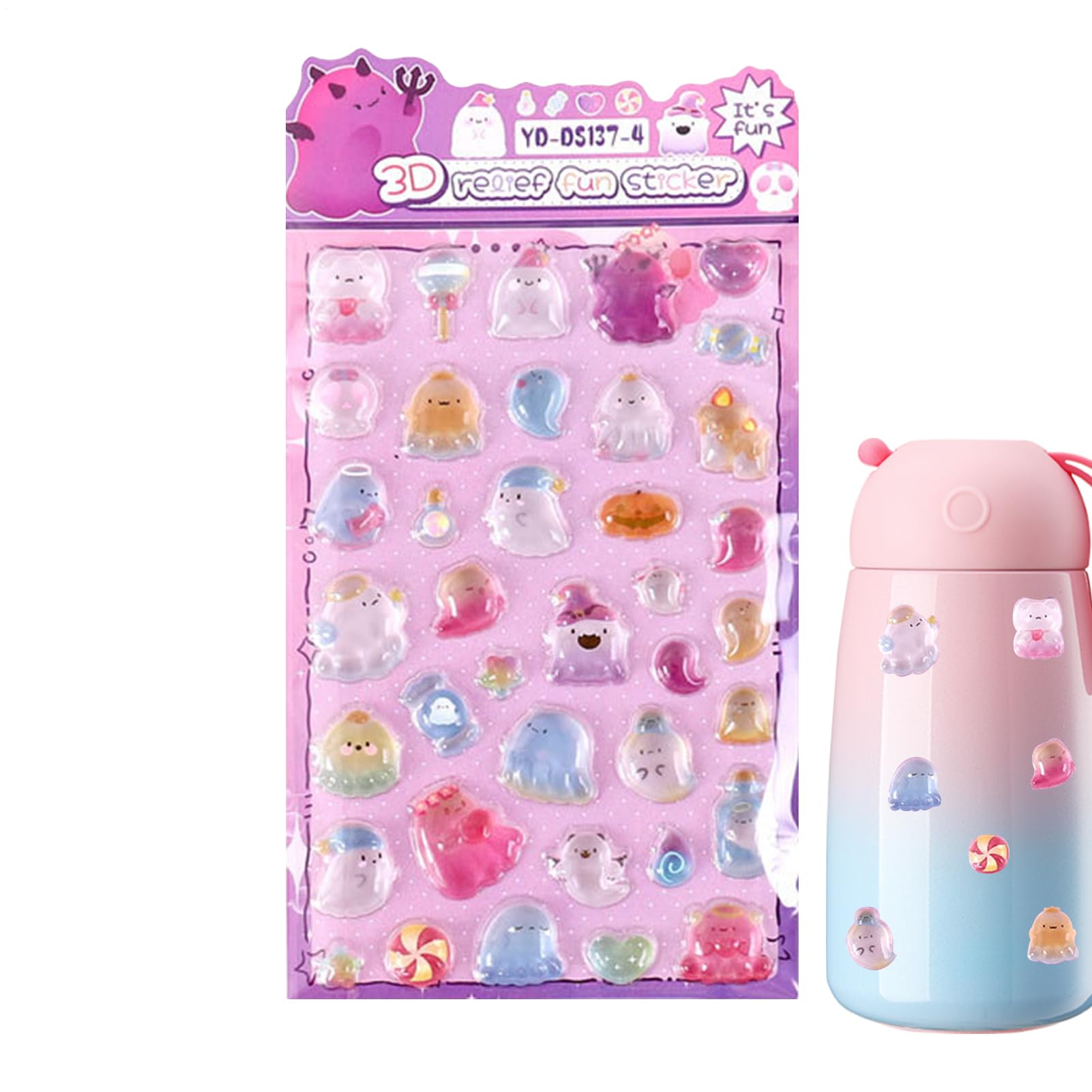 Adesivi 3D Decalcomanie Varie | Motivo Animali in Stile Fumetto per Ragazzi Ragazze Bambini Diario Creativo Quaderno Custodia Telefono Valigie