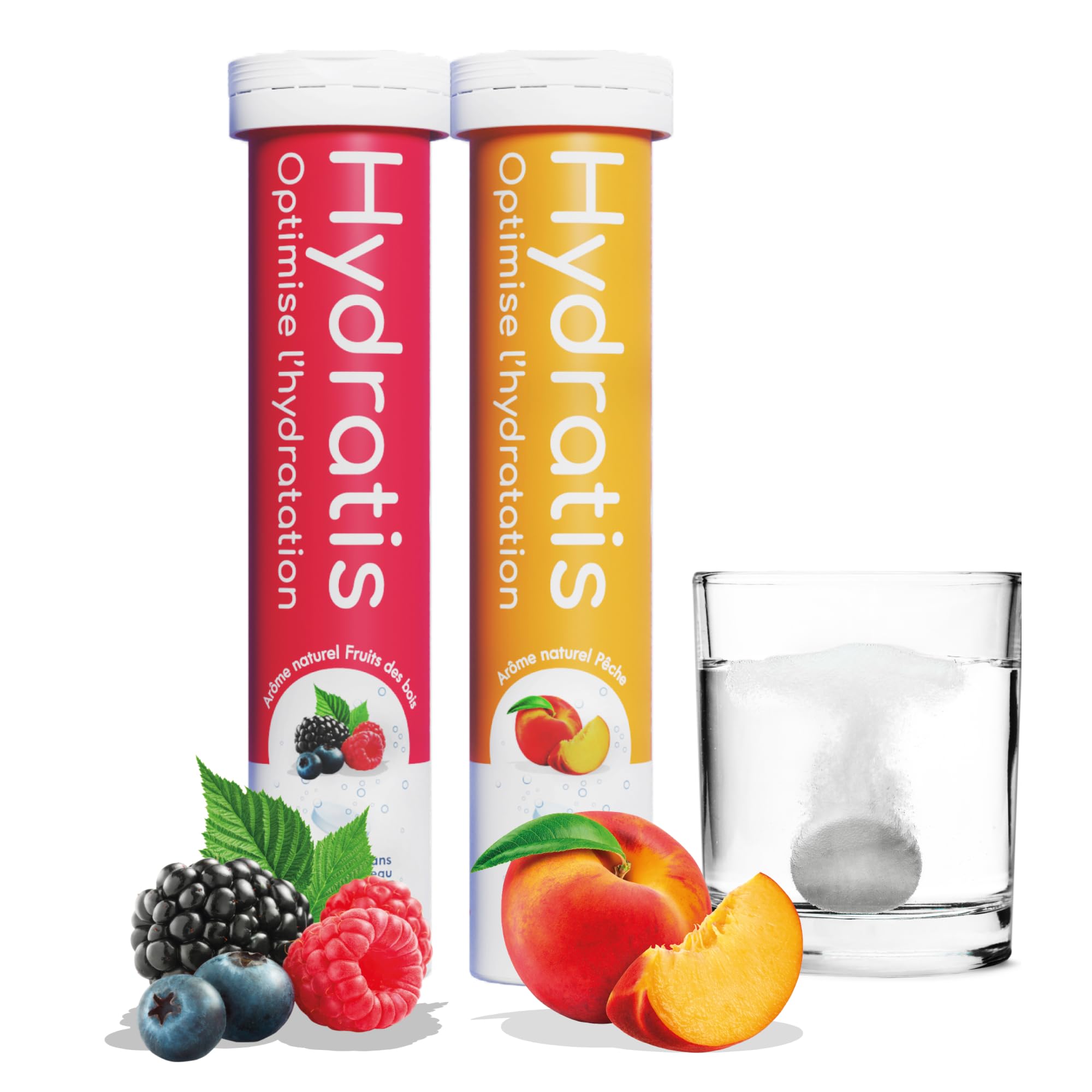 HYDRATIS Pastilles Hydratation Electrolytes Mix Fruits des Bois + Pêche Améliore l'Hydratation et Favorise l'Énergie Spo