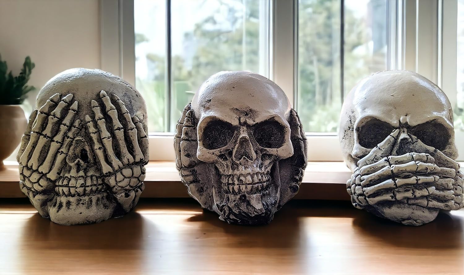 PARADIGM PICTURES Gandhi Three Monkey Skull Set- Gift Items for Men