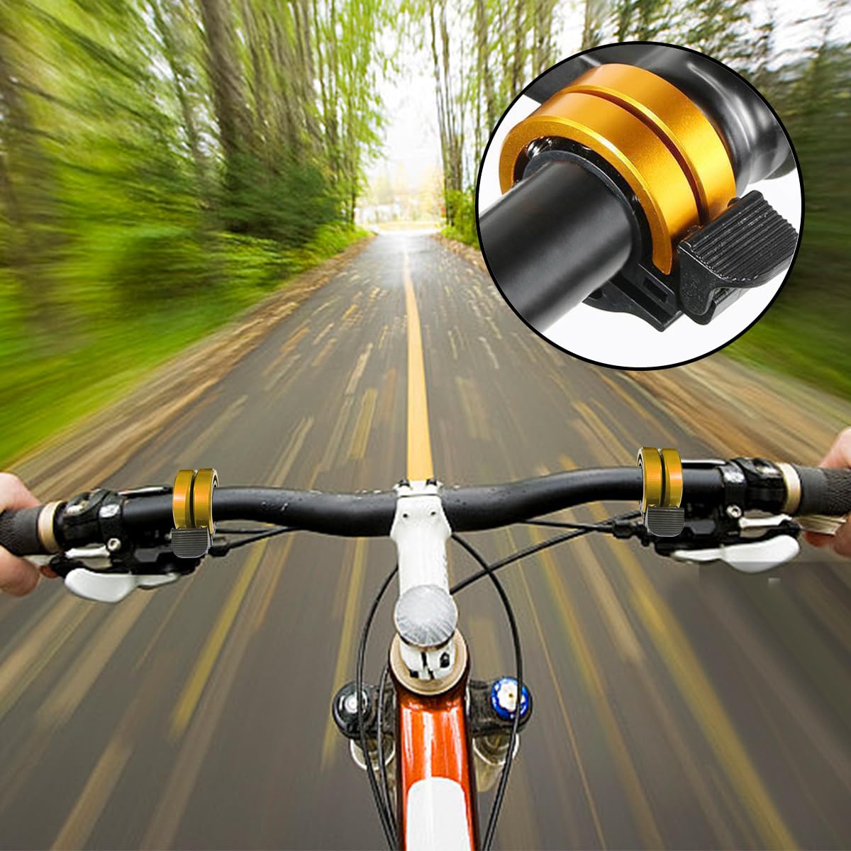 Timbre de bicicleta de montaña, campana, campana, campana de bicicleta para bicicleta de montaña, perfecto para los amantes del ciclismo, manillar de 22 – 22,8 mm