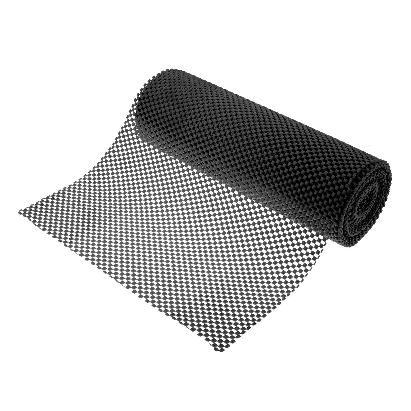 UZAMIRLEX Kitchen Drawer Liner, PVC Non-Adhesive Grid Pattern Shelf Liner Black 0.3m x 6m