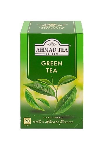 Ahmad Tea Té verde puro, cajas de 20 unidades (paquete de 6)