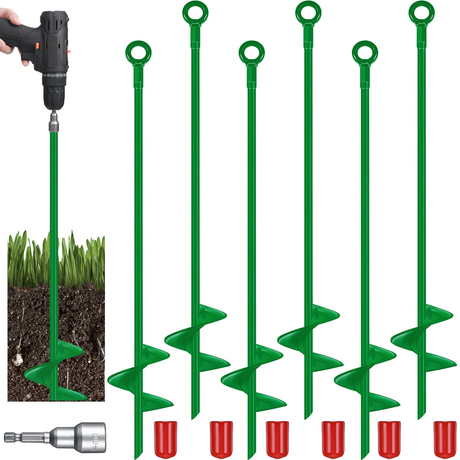 Buy Earth Ground Anchor 18 Inch Spiral Blade Heavy Duty Earth Anchors