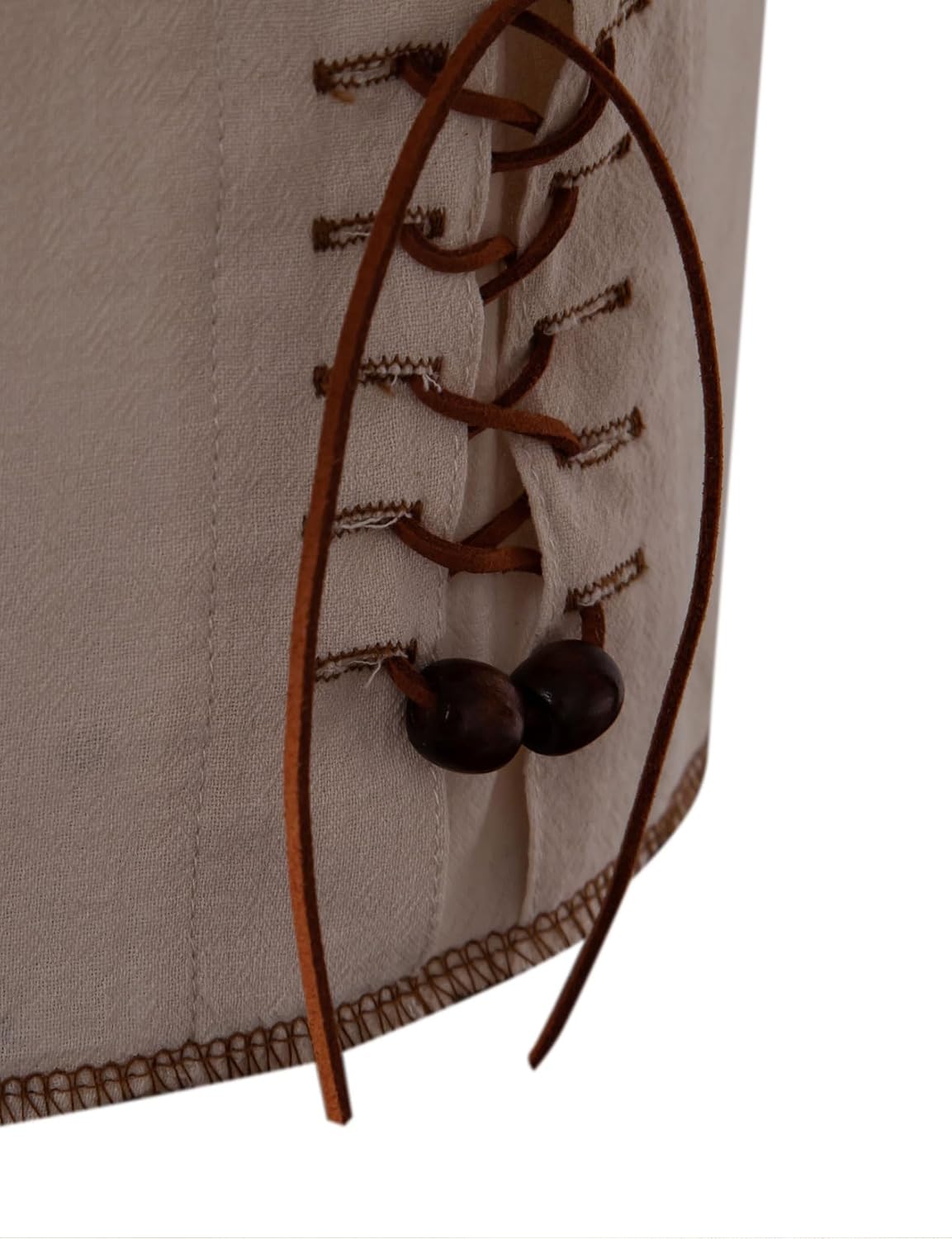 Men's Cotton Long Sleeve Lace Up Vintage Shirts for Renaissance Pirate Viking Medieval Costume - Image 6