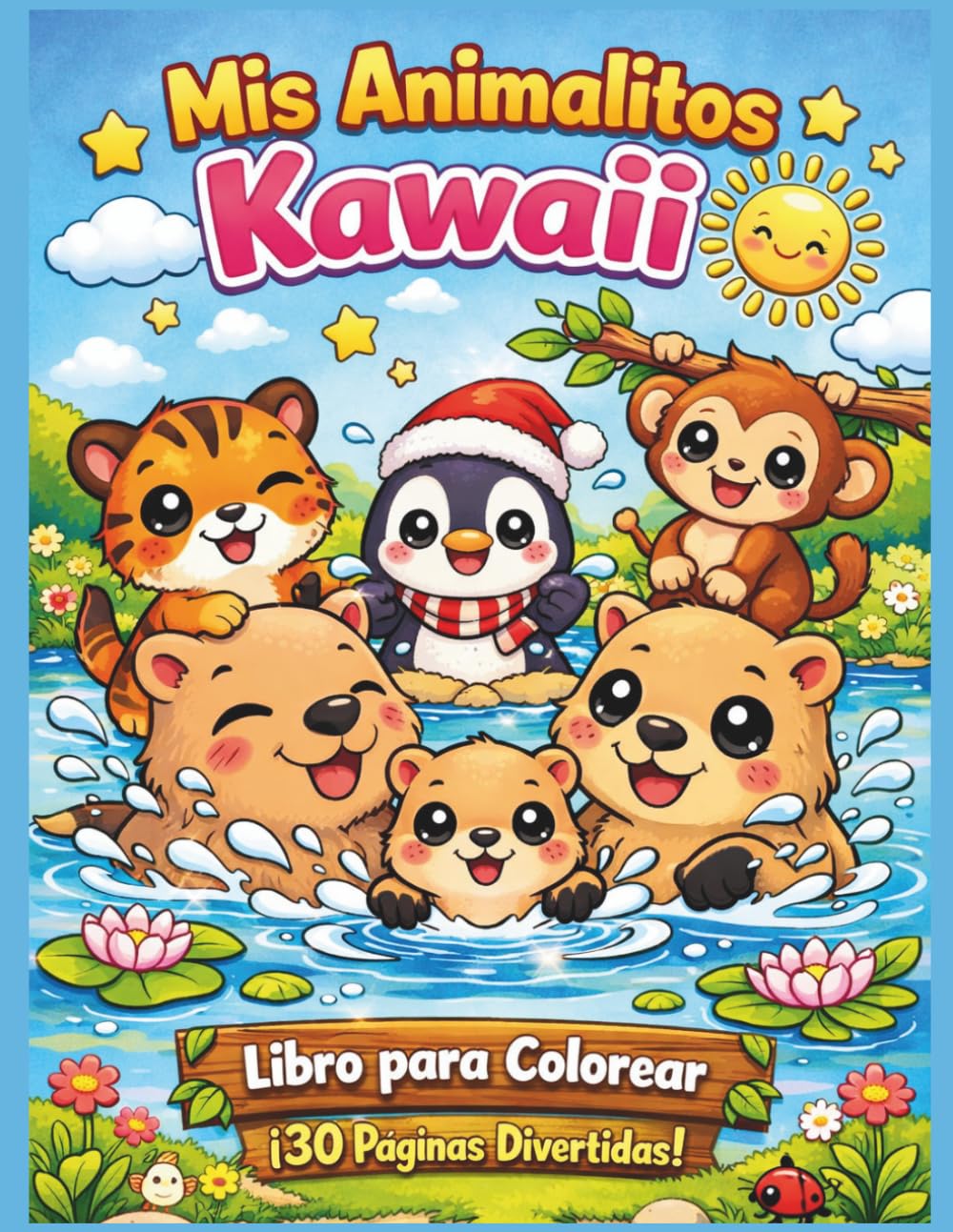 Mis Animalitos Kawaii: Libro para Colorear para Niños