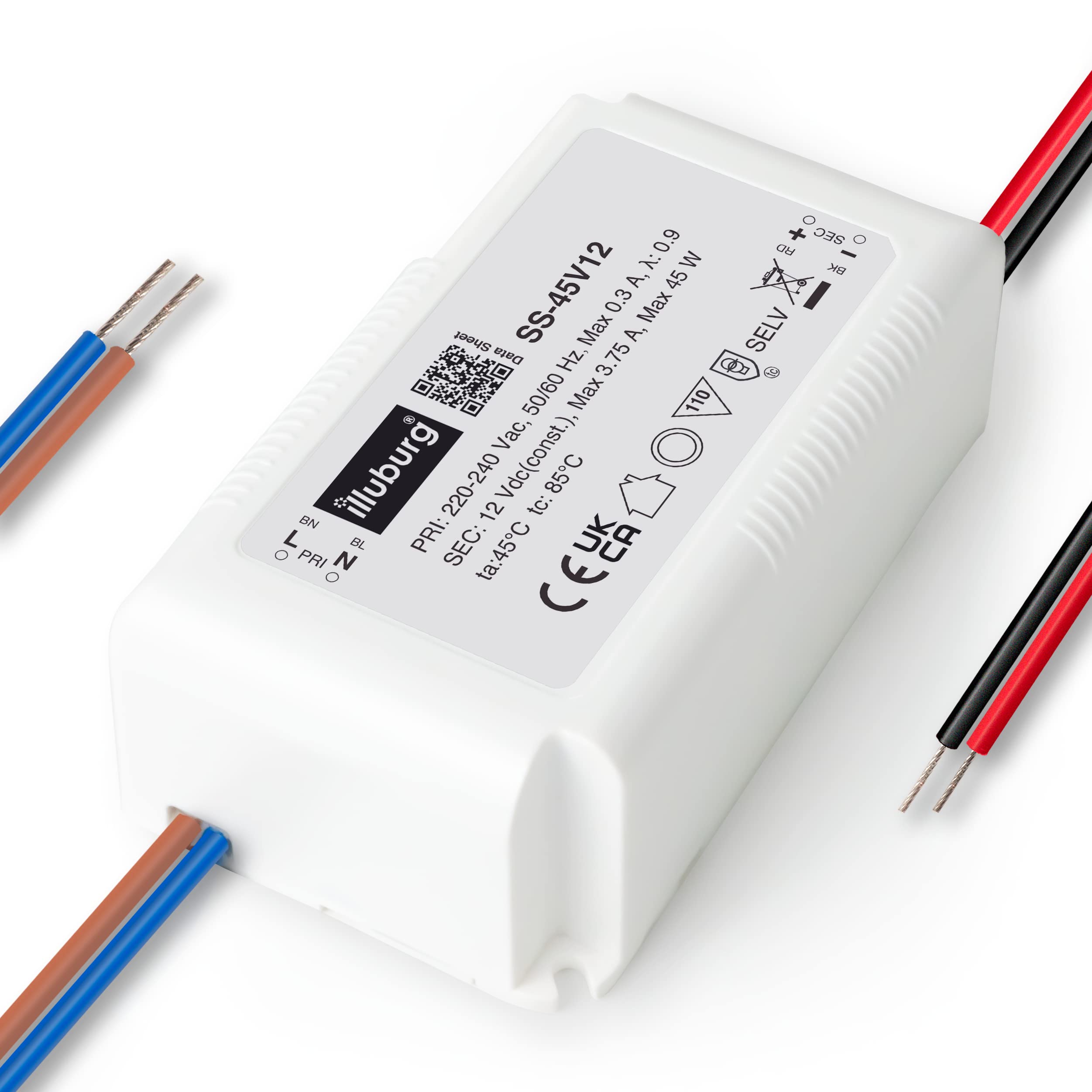 illuburg LED Driver 12V 45W Constant Voltage Flickerfree for LED Strip GU4 MR11 GU5.3 MR16 Power Supply Transformer โ image 1