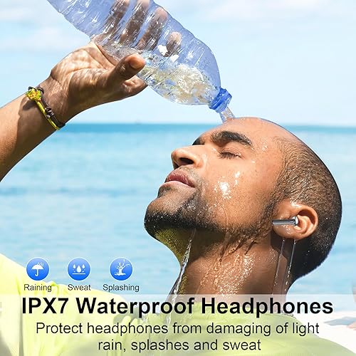 Miniatura 6 de Auriculares inalámbricos, auriculares Bluetooth V5.3, auriculares con batería de 48 horas de larga duración pantalla de alimentación LED, bajo