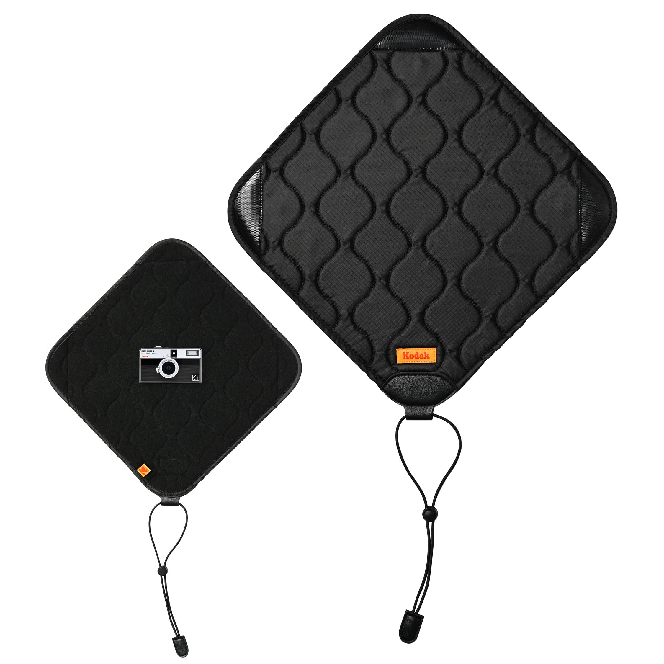 Camera Wrap Size M 31x31cm - Water-Resistant, Anti-Scratching and dust-Free Protective Cloth for mirrorless Camera, Compact Camera, Prime Lens (Black)