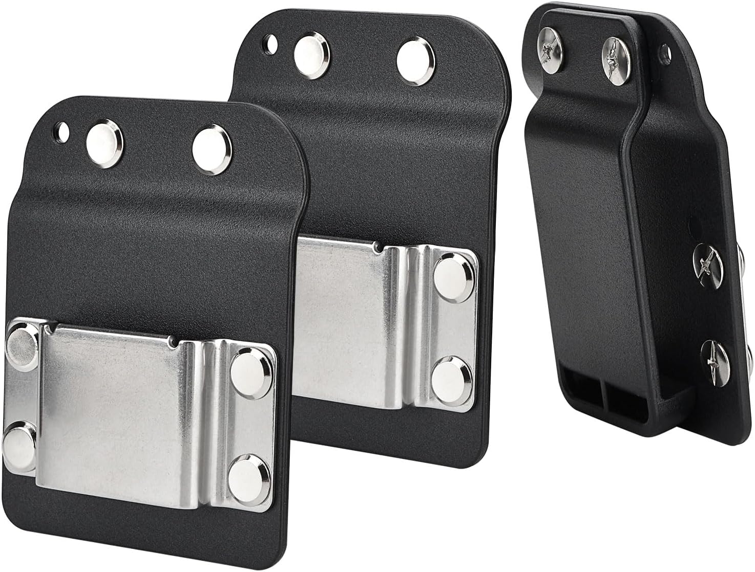 2 Pack DrillCatcher, Drill Holder for Tool Belt, Up to 2" Belt, Quick Response Low-Profile Drill Clip, Compatible with Impact Driver, Nailer