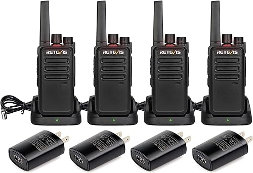 Retevis RT68 Walkie Talkies para adultos radios de 2 vías de largo alcance manos libres batería de 1200 mAh walkie talkie portátil recargable con