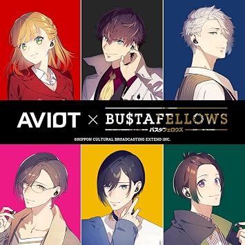 AVIOT TE-Q3-BSF BUSTAFELLOWS Collaboration Wireless Earbuds Officially Licensed (Exclusive Edition), Special Japanese Voice, Noise Cancelling Wireless Earbuds, Bluetooth 5.3