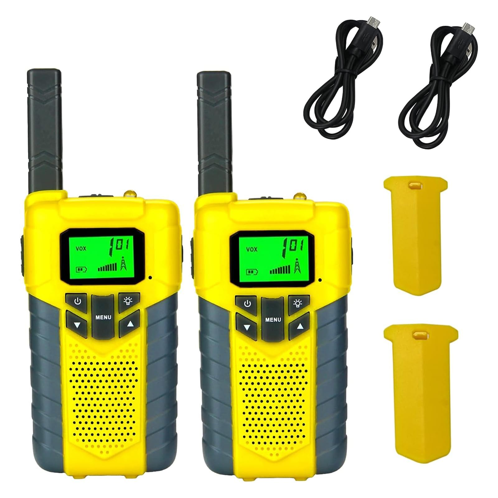 inYYTer トランシーバー2台セット充電式 VOXハンズフリー機能 1-2KM伝送 特定小電力 免許資格不要で使用できる 屋外冒険の使用できます ハイキング、キャンプ ファミリー・アクティビティ さくらまつりアウトドア 花見 おやこかんけい 総務省技術基準適合商品